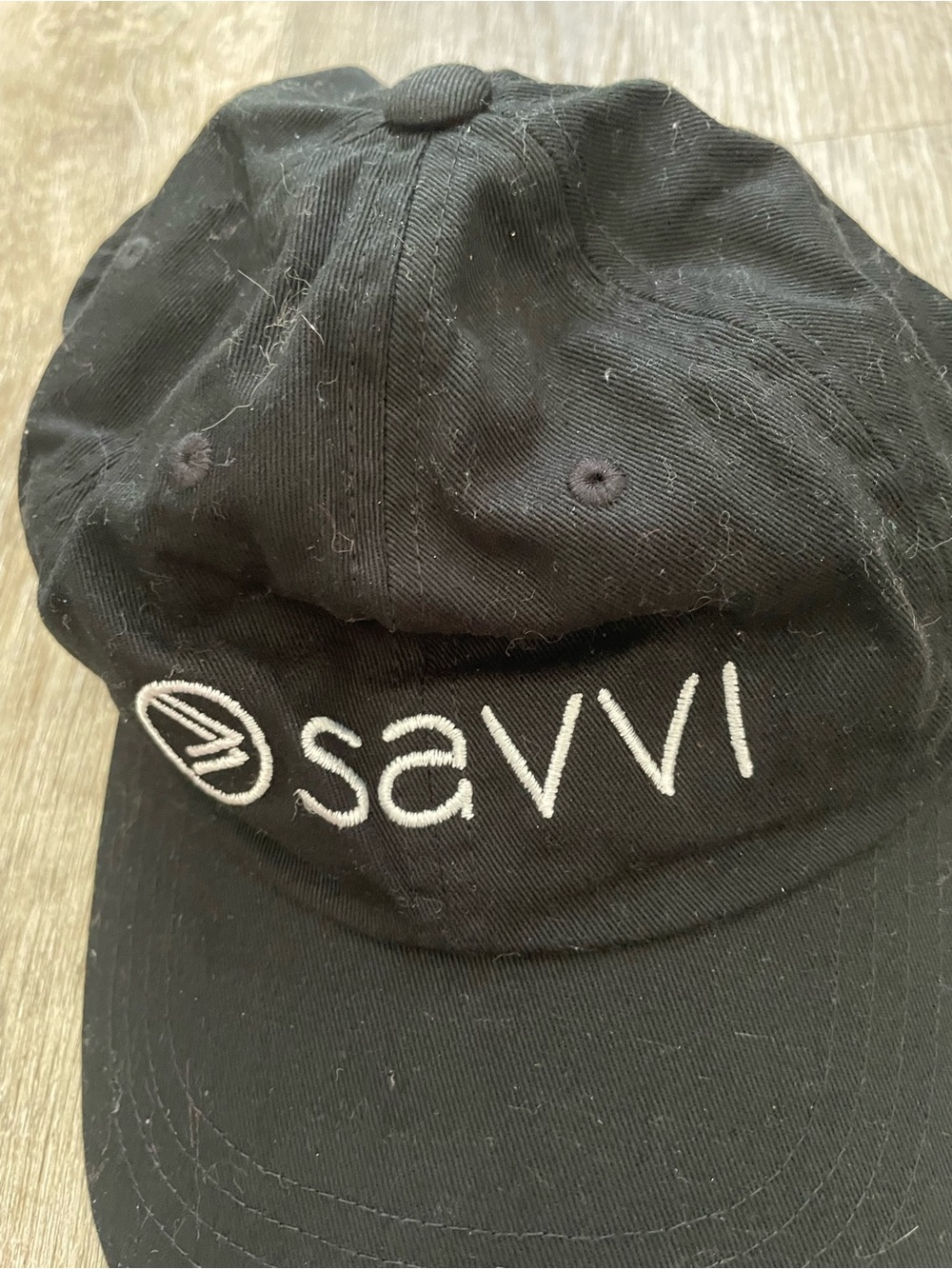 Savvi Black Embroidered Logo Baseball Cap - Picture 2 of 5